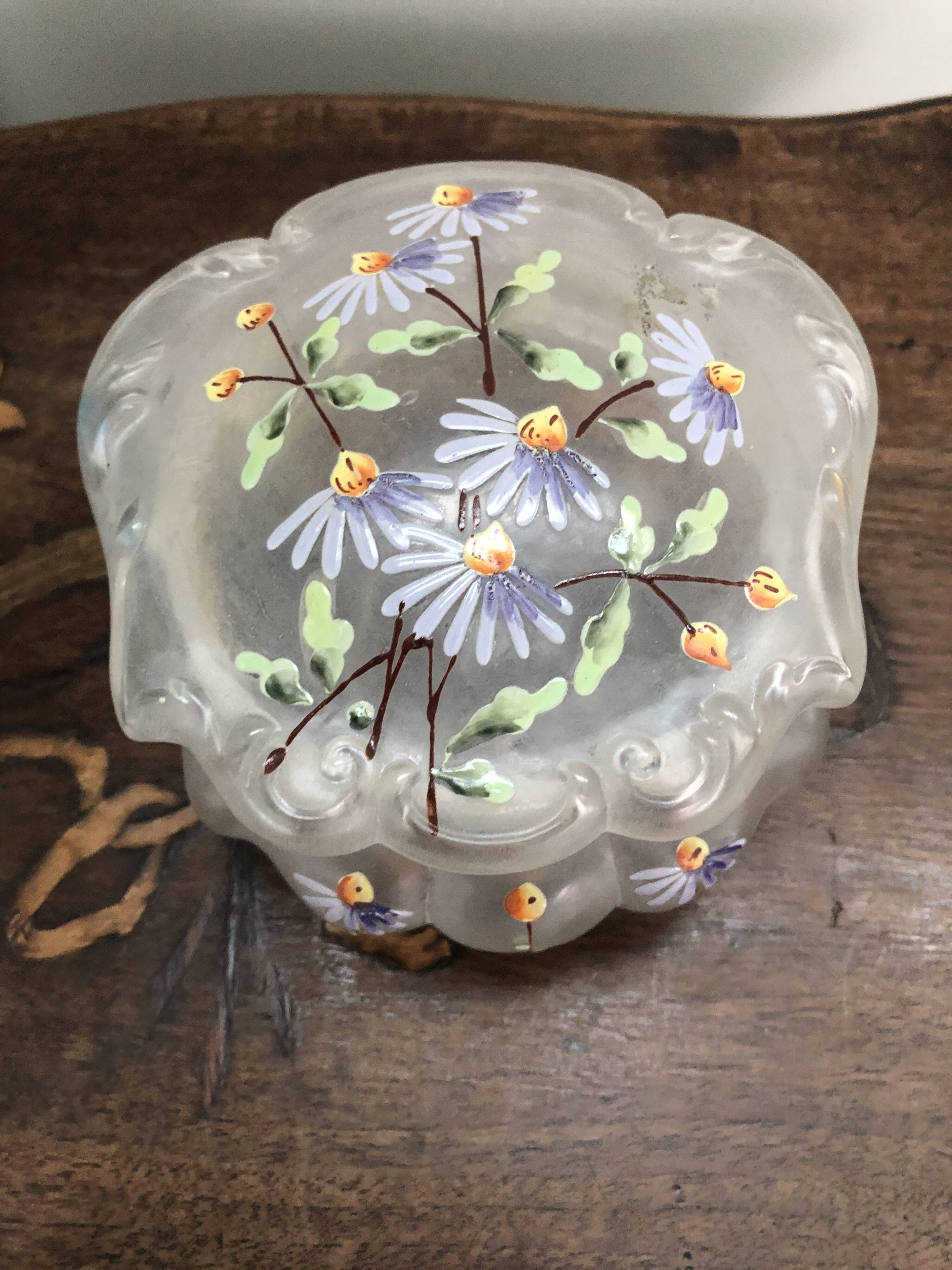 Old candy - hand-painted glass - France