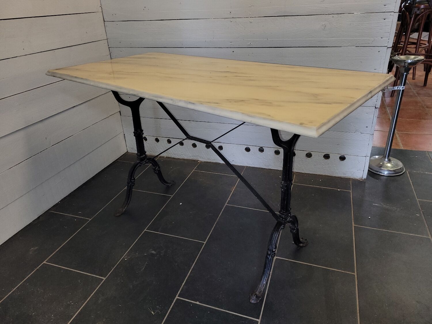 Bistro table with marble top