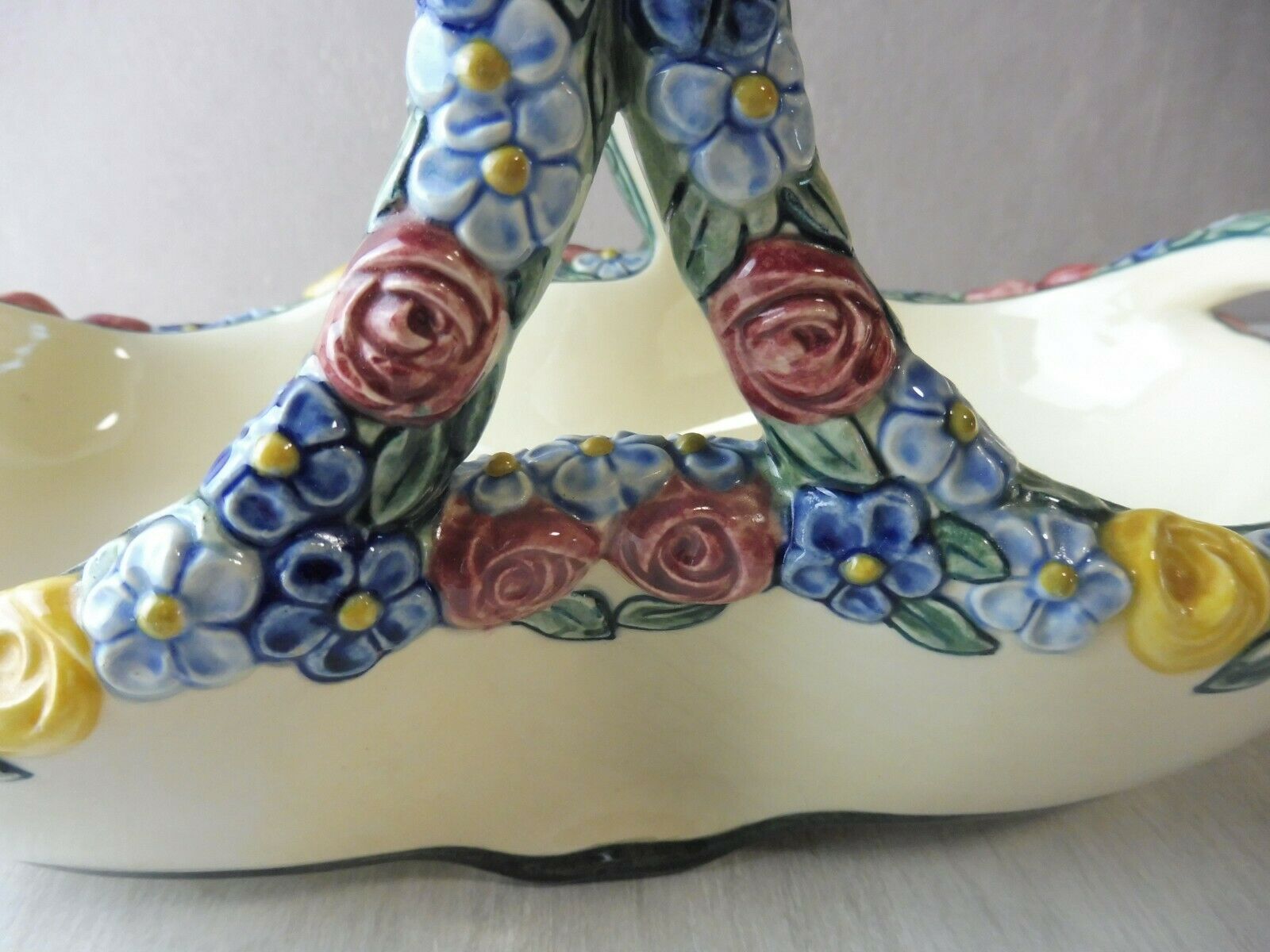 Old basket, Majolica, Karlsruher Majolika, Wilhelm Süs