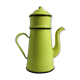 Cafetière ancienne émail jaune poussin