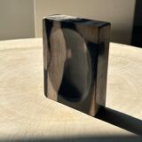 Symmetrical multicolored petrified wood soap dish