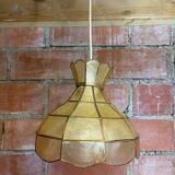 Suspension ancienne art Deco nacre & laiton 70’s