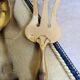 Set of cutlery with silver vermeil