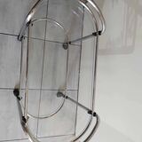 Glass and chrome serving trolley