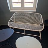 Fermob White Metal Coffee Table - Cocotte Model