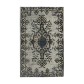 Handmade Distressed Anatolian 1980s 166 cm x 261 cm Grey Rug