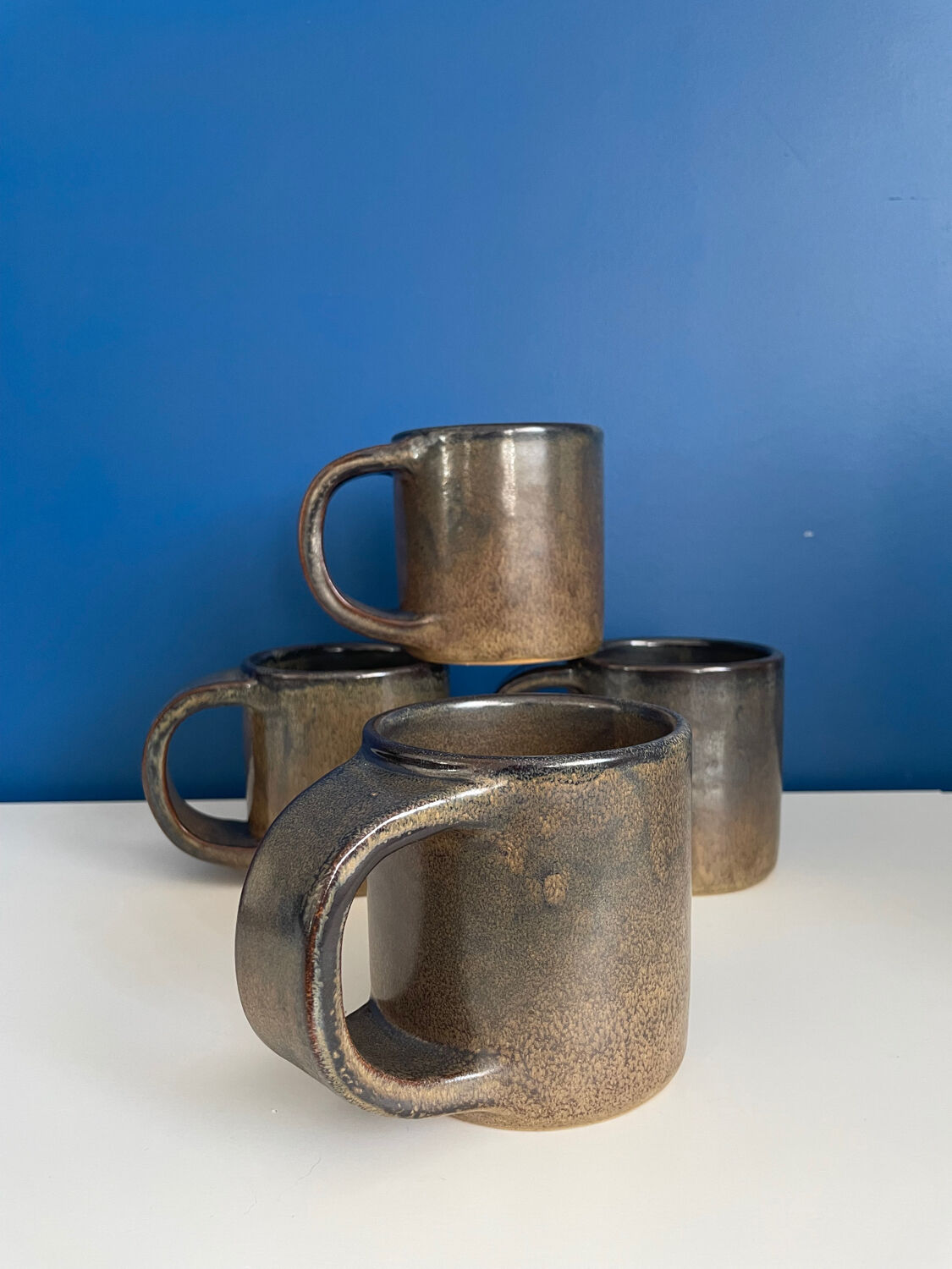Lot de 4 mug en grès art ceram grand feu