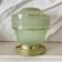 Art Deco ceiling light in green and gold