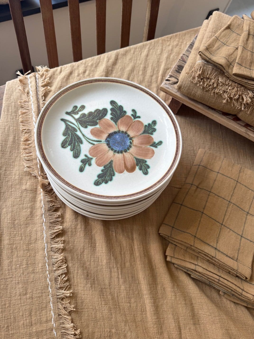 Vintage tableware set Bangui – Faïencerie de Gien - 1970s