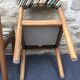 Paire chaises bois et tissu