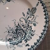 Ste Amandinoise Louis XV iron earth blue green dinner plates