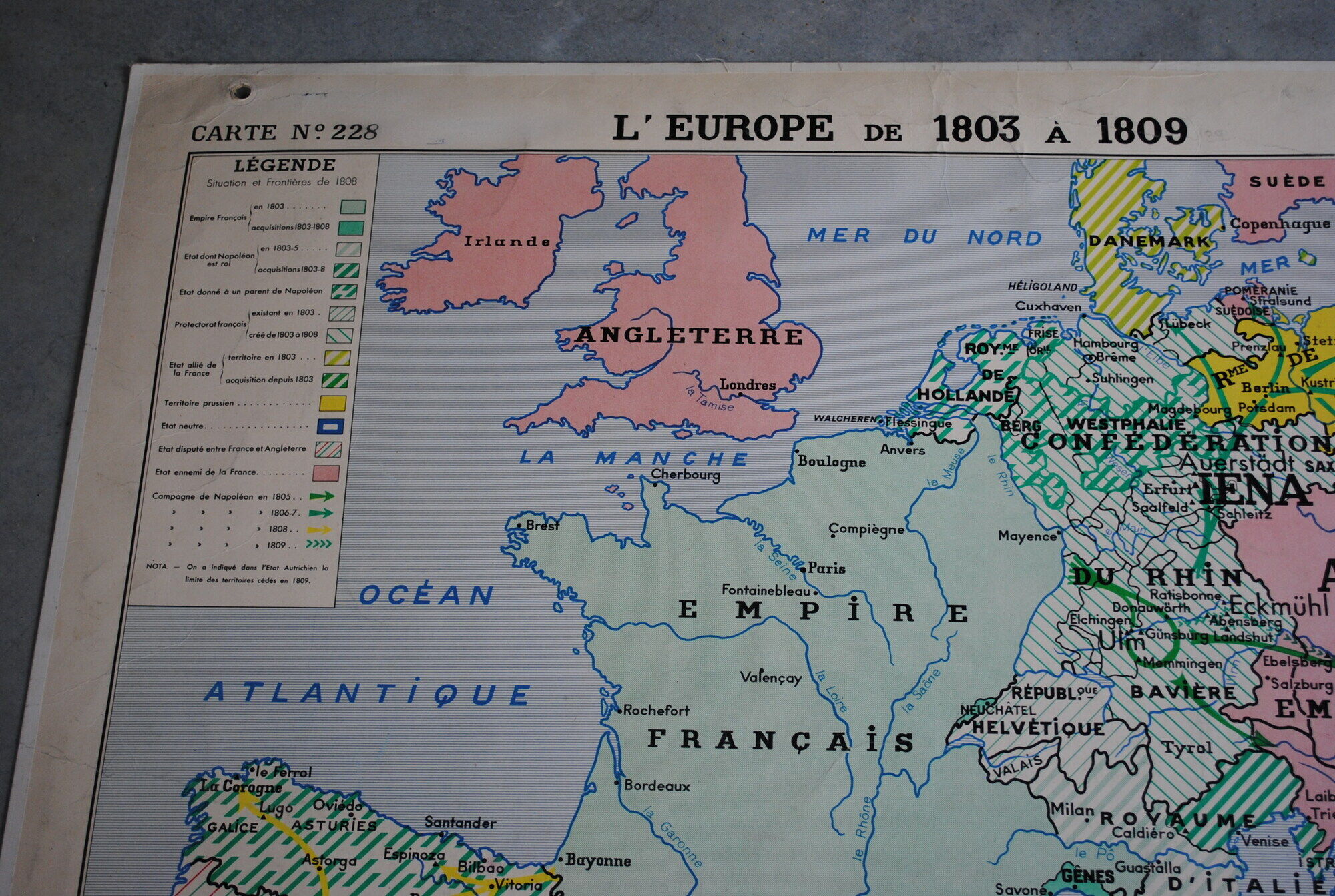 Vintage Europe school map