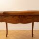 Round extendable oak dining table