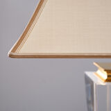 Paire de lampes de table Hollywood Regency lucite 1970 France