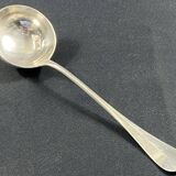 Silver-plated cream ladle signed christofle, baguette rush model