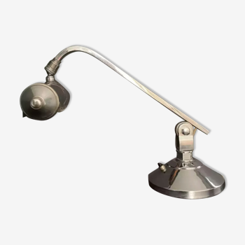 Lampe de bureau vintage chromé orientable art déco