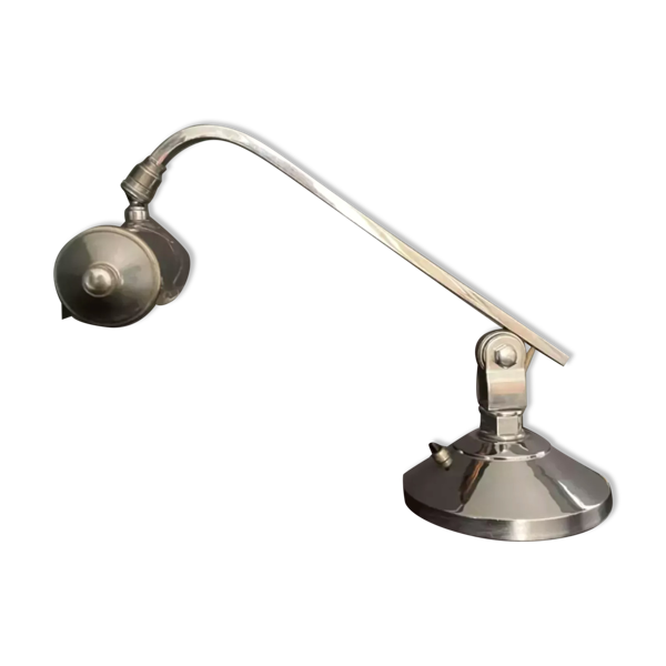 Lampe de bureau vintage chromé orientable art déco