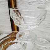 Set of 6 Art Deco glass cups