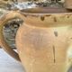 Set of antique terracotta jugs H21 cm