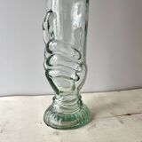 Legras glass bottle "transparent hand" circa 1920, antique carafe
