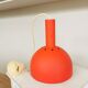 Vintage Orange Chrome Pendant Light: 1970s Space Age Lamp