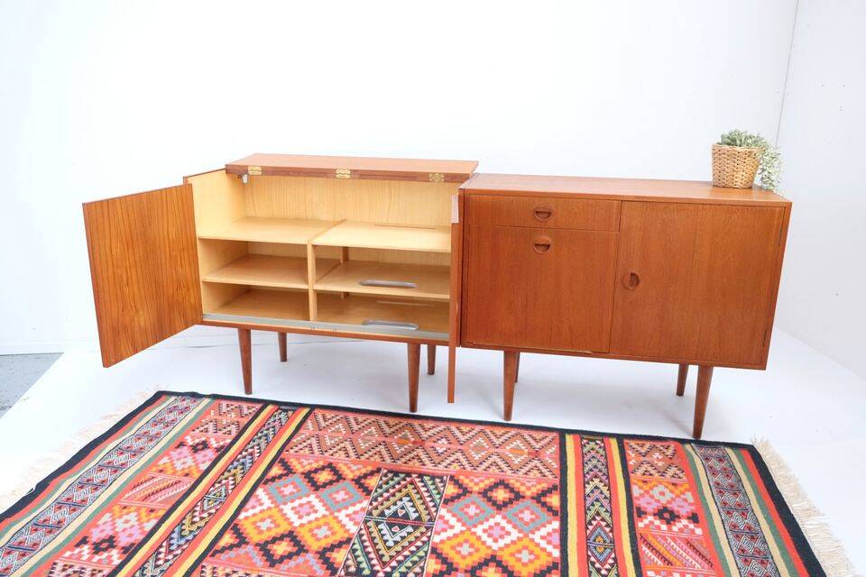 Meubles HiFi vintage des années 60, commode, buffet, teck, style rétro