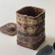 Vintage ceramic closed pocket emptier signed KS
