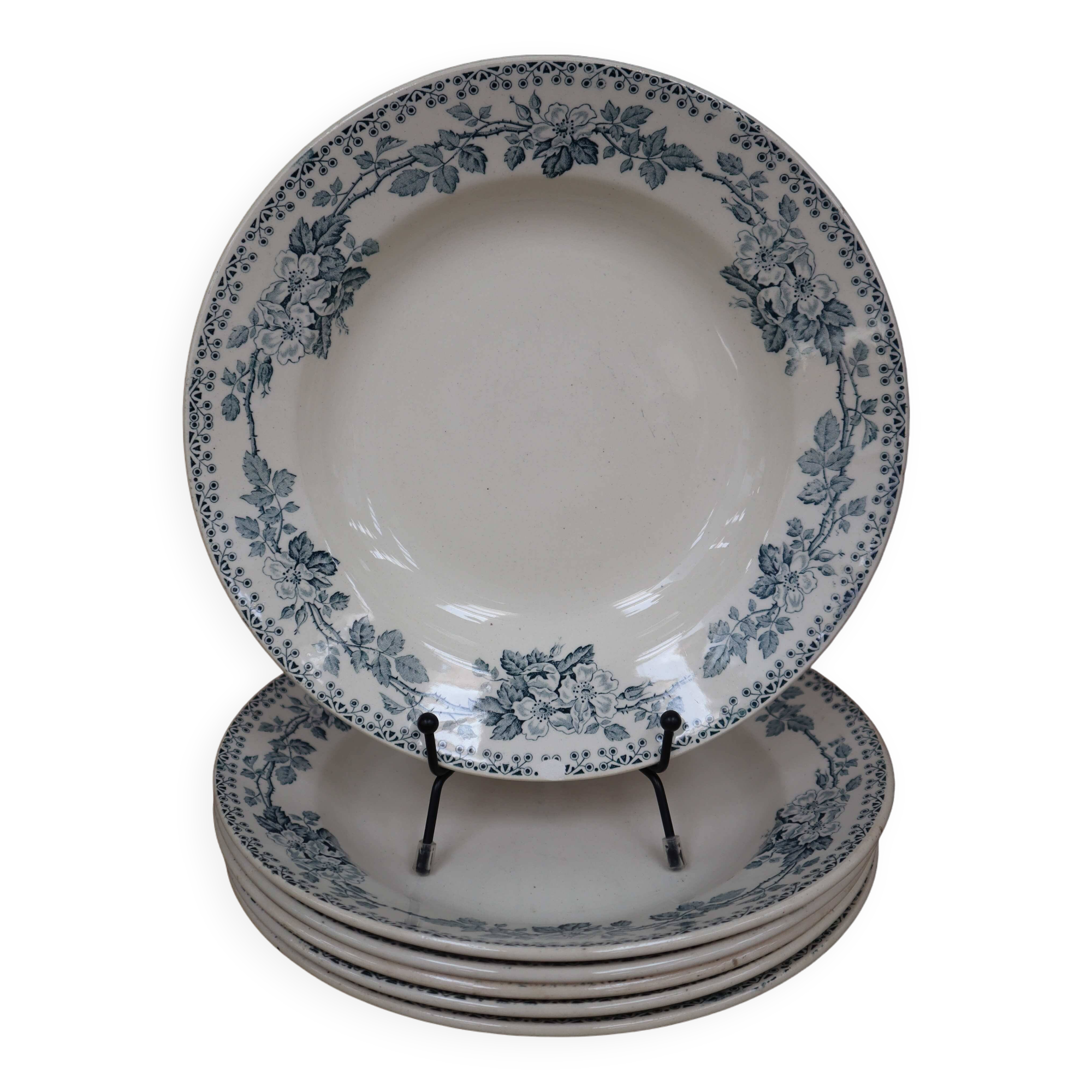 6 soup plates in Terre de Fer, Guadeloupe, St Amand and Hamage Nord