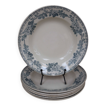 6 assiettes creuses en Terre de Fer, Guadeloupe, St Amand et Hamage Nord