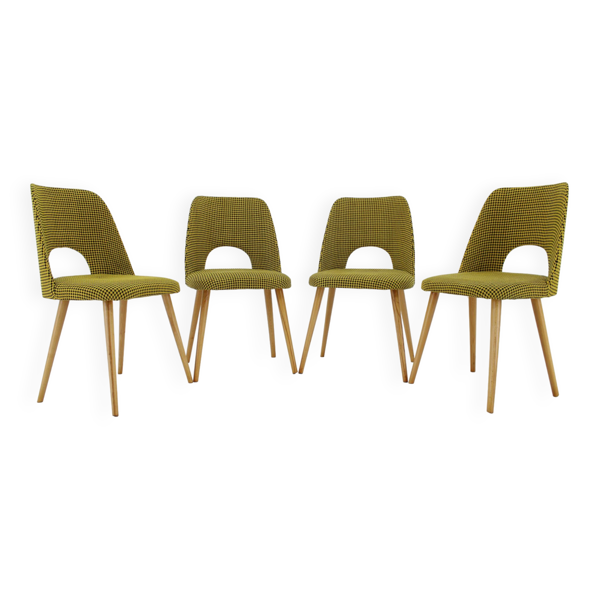 1960s Oswald Haerdtl ,Set of 4 Dining Chairs by TON, Czechoslovakia