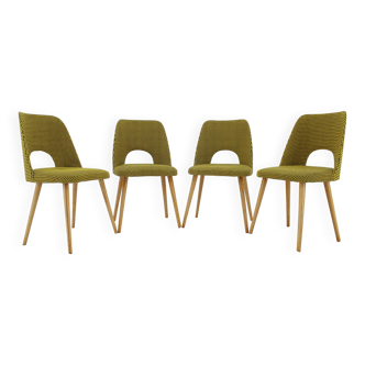 Oswald Haerdtl des années 1960, ensemble de 4 chaises de salle à manger par TON, Tchécoslovaquie