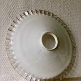 Suspension in white opaline with lace