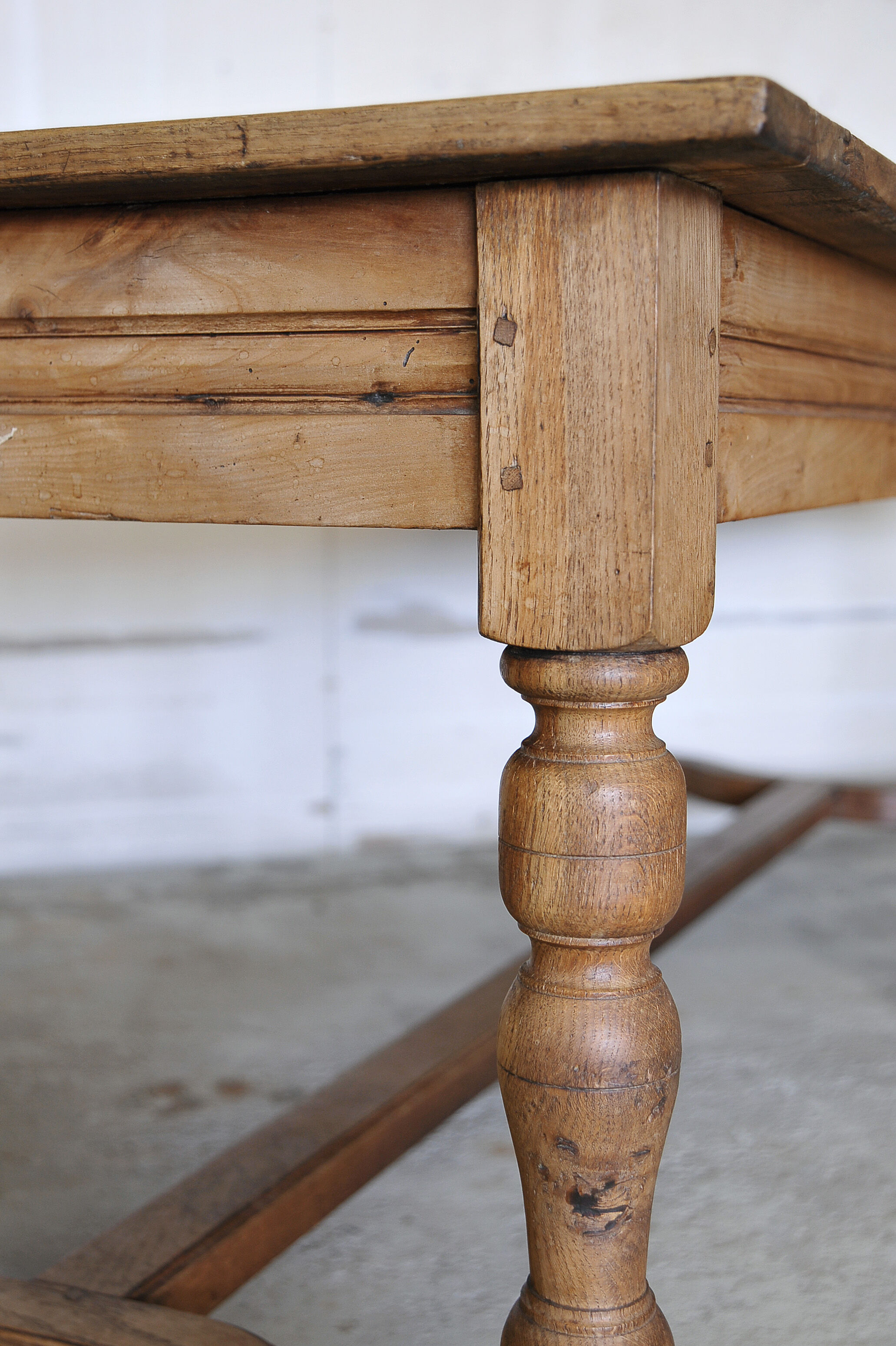Natural wooden farm table - XIXth century