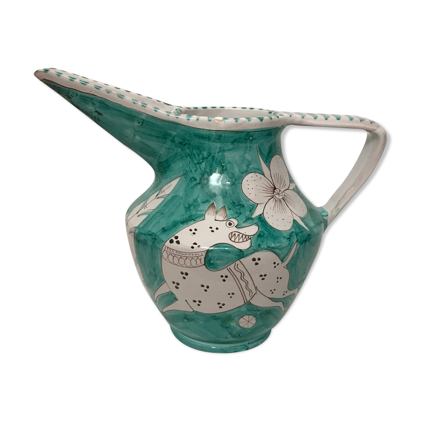 Ceramic pitcher La Vietrese Italy 1960