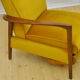 Mid-century armchair with folding footrest, 1960s