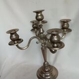 Candle holder 5 lights in silver metal