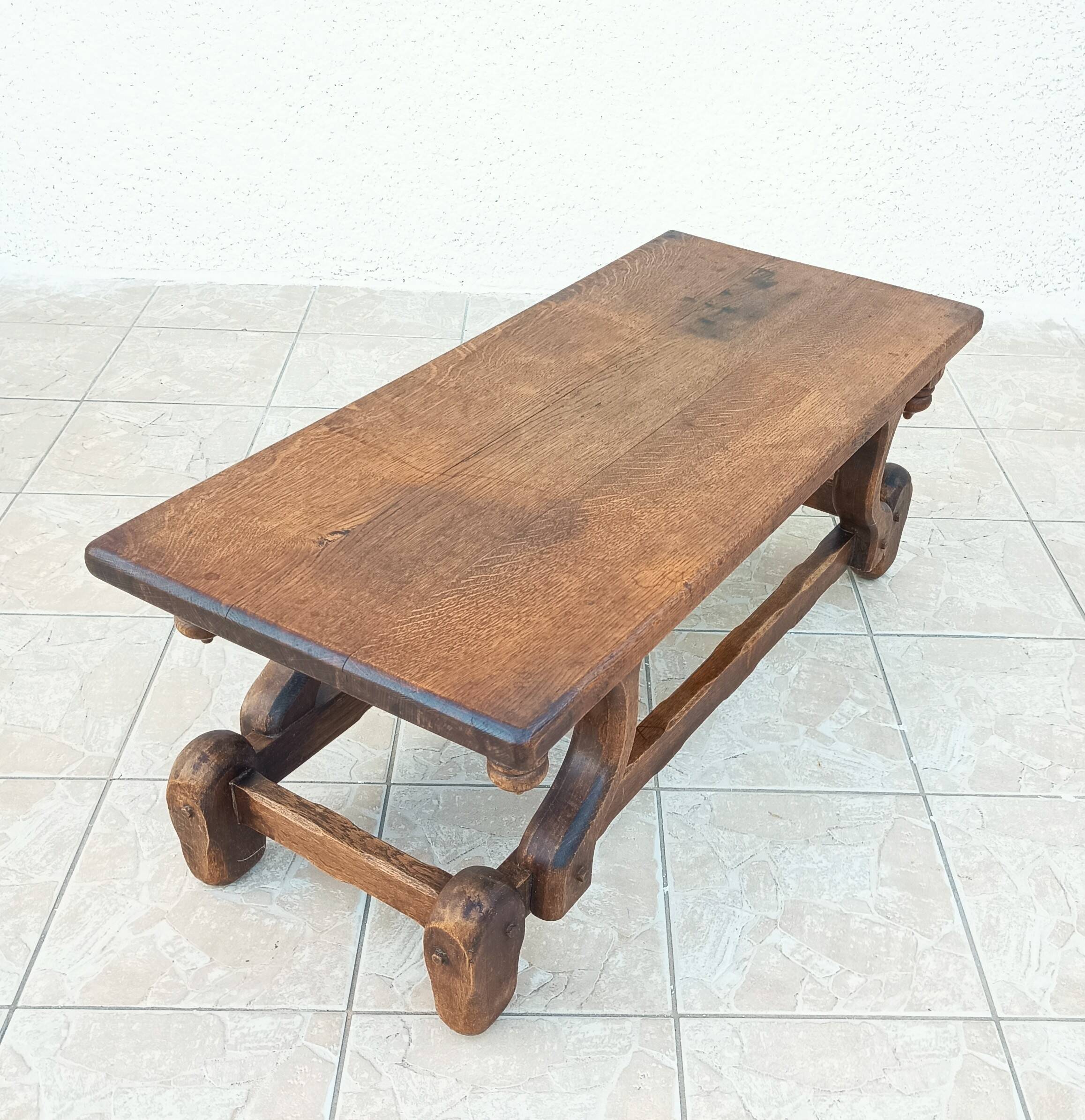 Solid oak coffee table 1950
