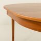 Table extensible en teck danois avec 2 allonges, années 1960.