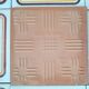 Set of decorative tiles from the 70s, orange pop flowers