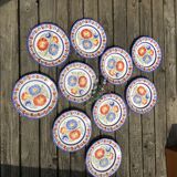 Vintage faience flat plates