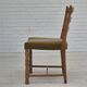 1970s, set of 4 Danish dining chairs in oak wood, green furniture wool.