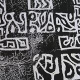 Original signed black and white abstract screenprint