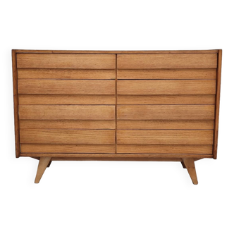 U-453 dub chest of drawers by Jiri Jiroutek for Interier Praha 1960