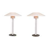 Cini Boeri, 2 Pink glass "Chiara" Table Lamp, Venini Murano, Italy, 1984