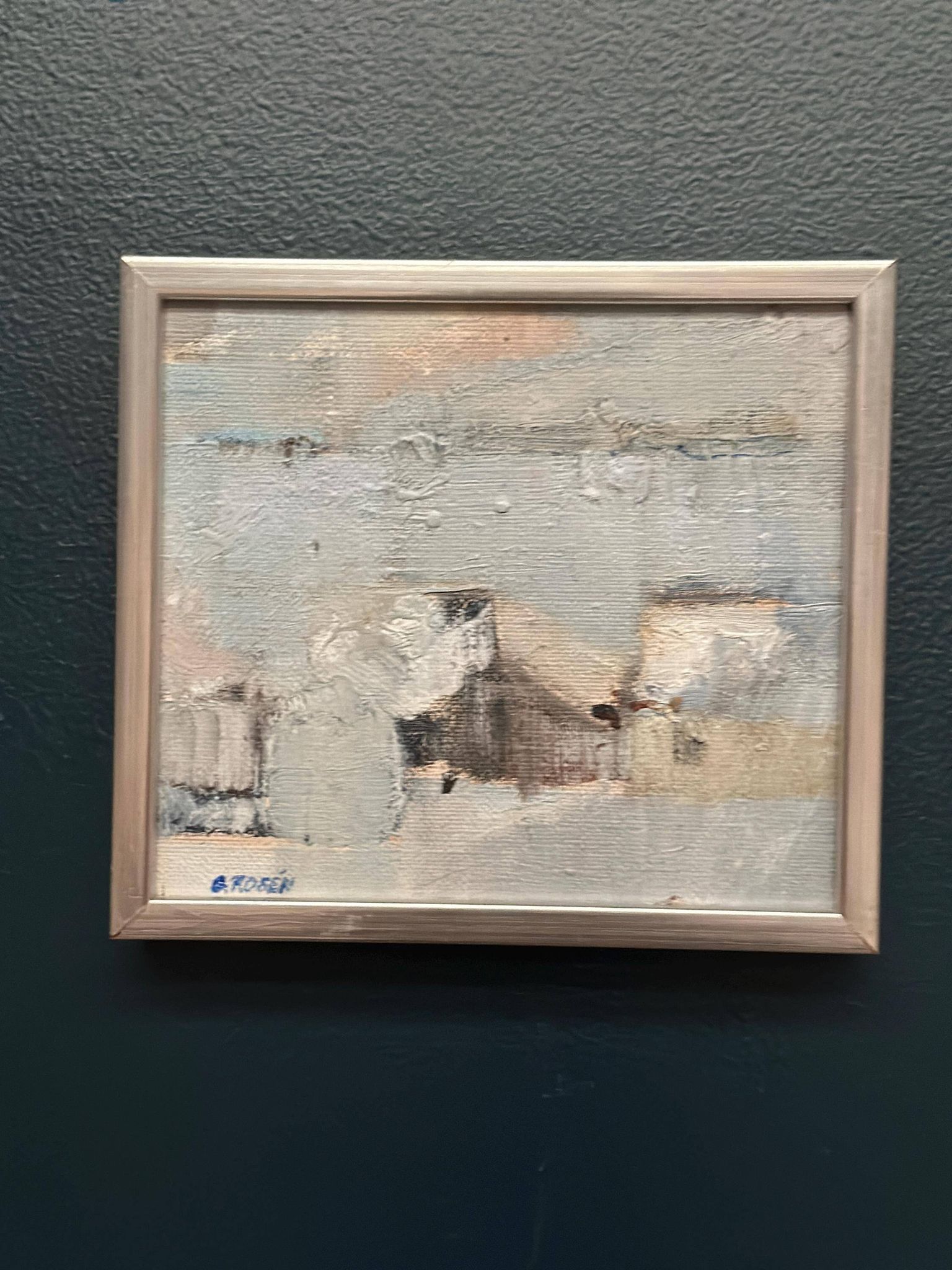 Original Swedish Oil on Board – “Abstract Seascape” by G. Rosén