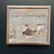 Original Swedish Oil on Board – “Abstract Seascape” by G. Rosén