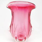 Mid-century modern vase, glass, designed by J. Hospodka, Czechoslovakia, 1960s
