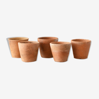 5 pots à semis anciens 7/8 cm