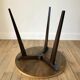 Tripod coffee table in wood and two-tone marquetry Scandinavian design 50s-60s