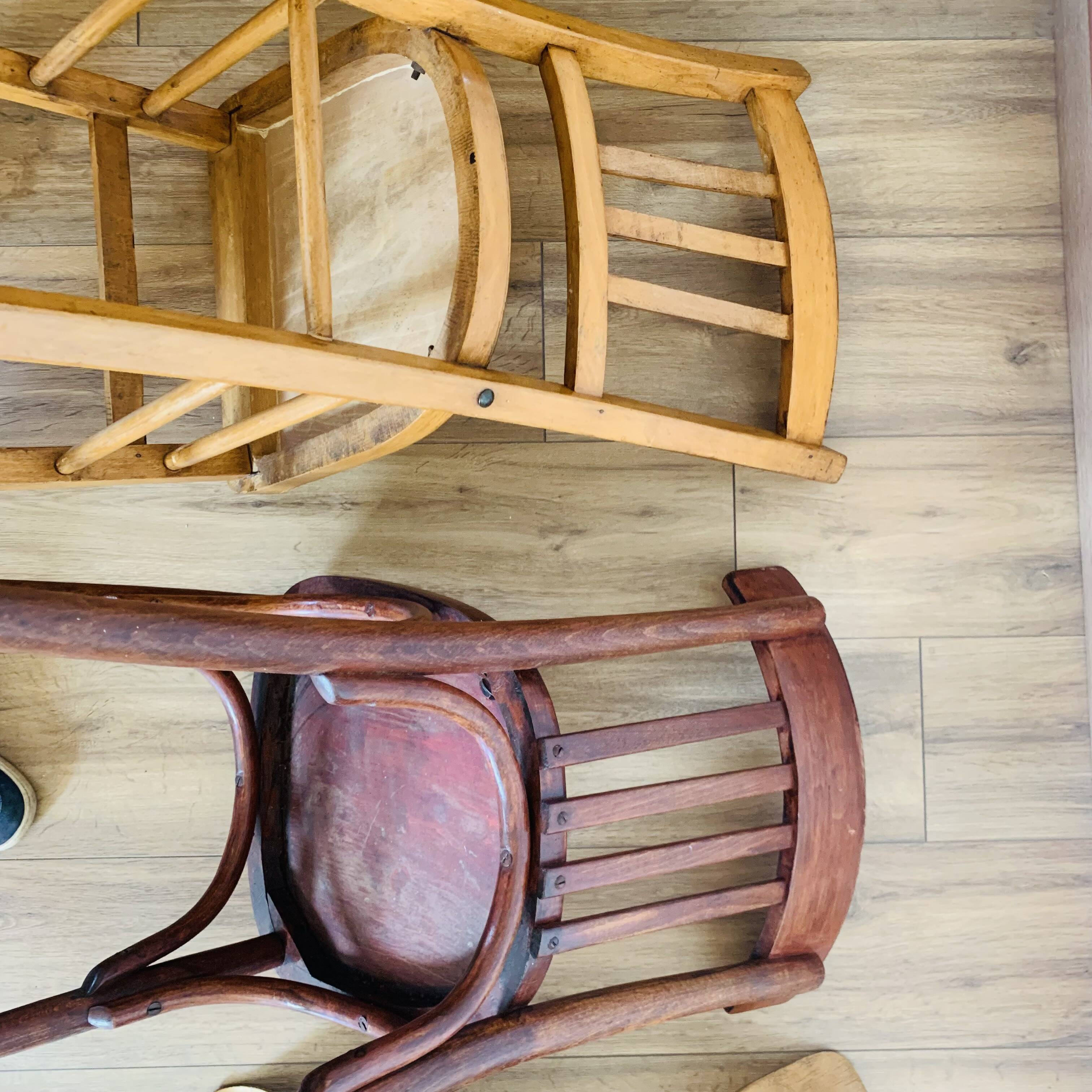 Set of 4 mismatched chairs